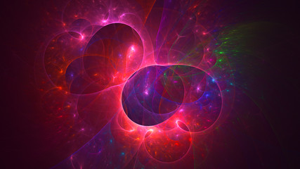 Obraz premium 3D rendering abstract red fractal light background