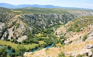 Fototapeta na wymiar view on the Krupa river and his valley, Croatia