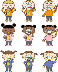  Children in the world who are good at brushing teeth　歯磨きを上手にする世界の子ども