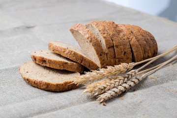 fresh bread, soft, loaf, sliced, ears