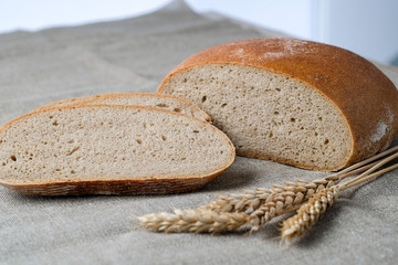 fresh bread, soft, loaf, sliced, ears