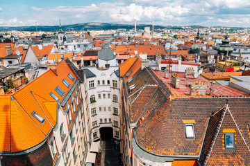 Brno city panorama view from Old Town Hall tower in Brno, Czech Republic - obrazy, fototapety, plakaty