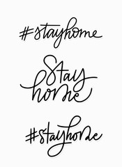 Stay home social media pandemic campaign slogan