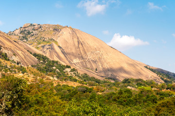 Huge monolith rock next to Mbabane, Eswatini