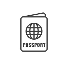 Passport Icon Vector Logo Template