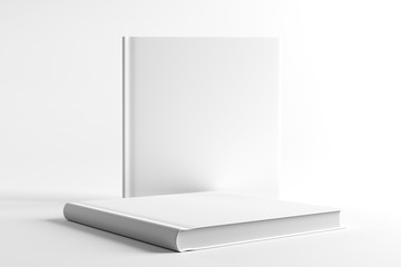 Blank cover book isolated on a white background - 3d rendering