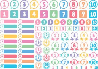 数字 セット イラスト