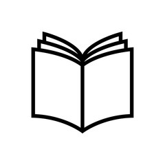 Book line icon, logo isolated on white background