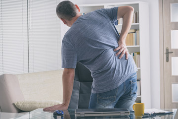 Man suffering from low back pain