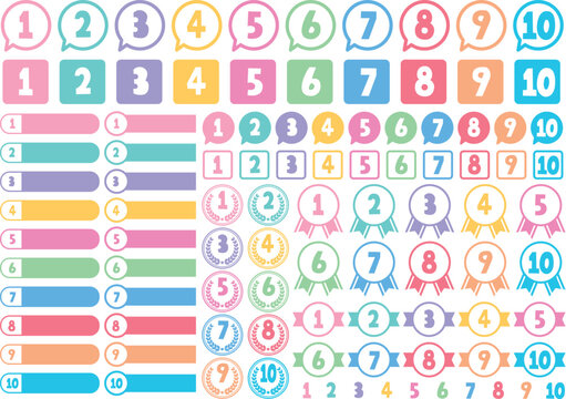 数字　セット　イラスト