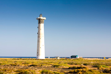 Lighthouse of Morro Jable, Jandia Playa, Fuerteventura, Canary Islands, Spain, Europe