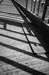 Walkway in black and white