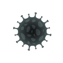Coronavirus icon. Black corona virus disease symbol. Influenza epidemic logo. Sars Covid-19 sign. Isolated on white background. Vector illustration image.