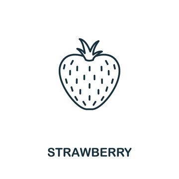 Strawberry icon from fruits collection. Simple line element Strawberry symbol for templates, web design and infographics