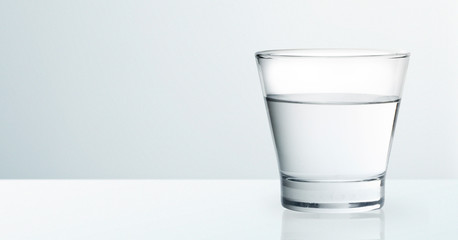 Water glass isolated on with background