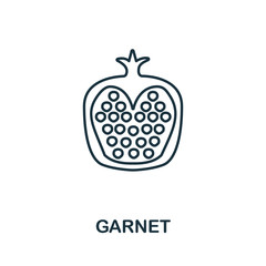 Garnet icon from fruits collection. Simple line element Garnet symbol for templates, web design and infographics