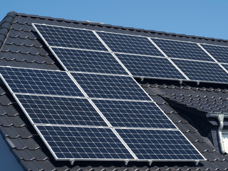 Solar panels on a roof