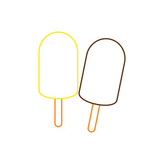 ice cream bonbon on white background