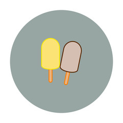 ice cream bonbon on white background