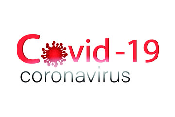 COVID-19 Inscription  Logo on a white background. WHO launches new official name for coronavirus disease called COVID-19