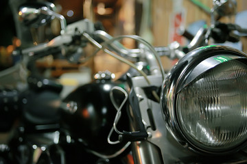 motorcycle headlight detail / vintage motorcycle, antique headlight light, brutal transport romance