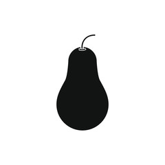 pear fruit on white background