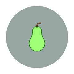 pear fruit on white background