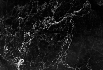 Obraz premium Black marble natural pattern for background, abstract black and white