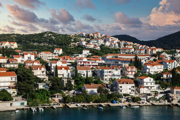 Fototapeta na wymiar Luxury Resort Condos on the coast of Croatia on the Adriatic Sea