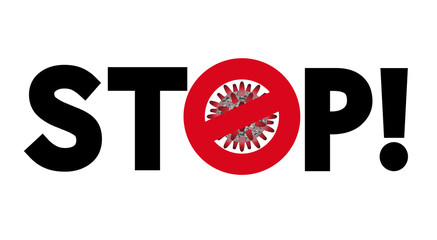 STOP Coronavirus 2019-nCoV , Covid-19 , vector illustration