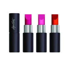 Colored vector lipstick set 