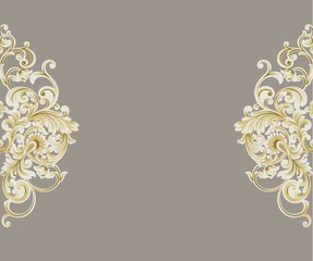 Beautiful elegant vintage lace ramadan baroque flower