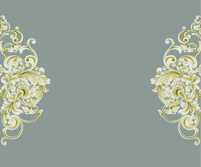 Beautiful elegant vintage lace ramadan baroque flower