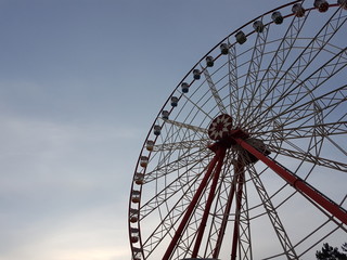 ferris wheel on blue sky