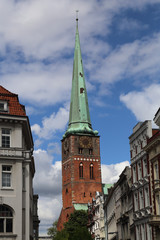 Fototapeta na wymiar St. Jakobi church in Lubeck, Germany