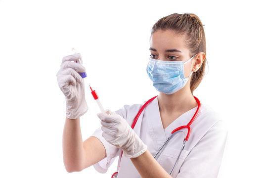 Female doctor with a stethoscope