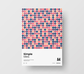 Amazing business presentation vector A4 vertical orientation front page mock up. Modern corporate report cover abstract geometric illustration design layout. Company identity brochure template.