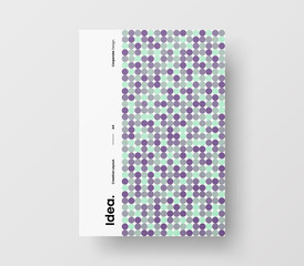 Amazing business presentation vector A4 vertical orientation front page mock up. Modern corporate report cover abstract geometric illustration design layout. Company identity brochure template.