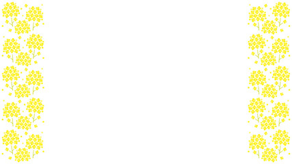 Obraz premium 菜の花のベクター背景イラスト