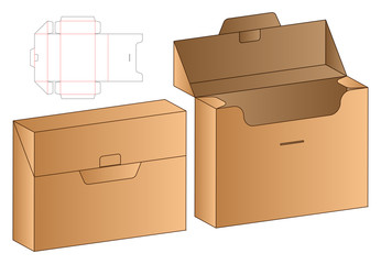 Box packaging die cut template design. 3d mock-up
