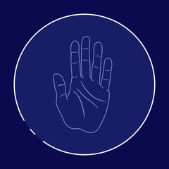 scanning palm logo and icon vector Isolated image