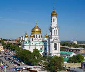 Fototapeta na wymiar Cathedral of the Nativity of the blessed virgin Mary, Rostov-on-Don.