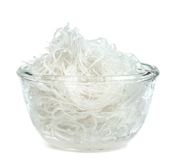 Obraz premium Glass Noodle with bowl isolated on white background