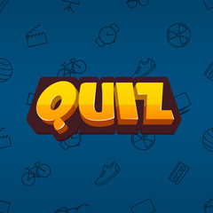 quiz logo and icon vector Isolated image