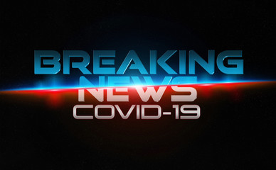 Obraz premium Coronavirus Covid-19 text breaking news style. 2019-nCoV official name introduced by World Health Organization. New disease discovered in 2019 spreading globally. Pandemic concept