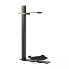 Street exercise equipment for gaining muscle mass and recovering from injuries on a white background. Clipping path included. 3D rendering.