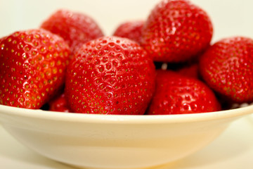 fresh strawberries on a plate
