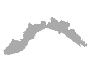 Fototapeta premium Karte von Ligurien