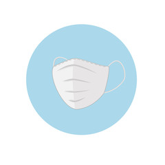 medical mask for doctors and patients, builders and painters. vector icon.