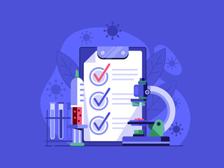 Virus Positive Medical Lab Test in Flat